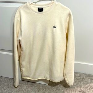 Small Mens cream Rvca Crewneck sweatshirt